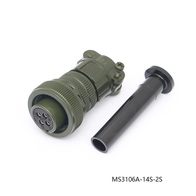 MS3106A 14S-2S 14S-2P MS3102A MS3108A MS3100A MS3101A Round Cable Over Signal Aviation Connector Plug Seat with Tail Clip MS2504