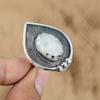 Oval Natural Rainbow Moonstone Handmade Crown Chakra New Ring Sterling Silver