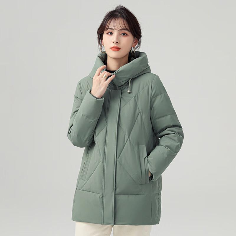 SNOWFLYING Short Hooded Down Jacket