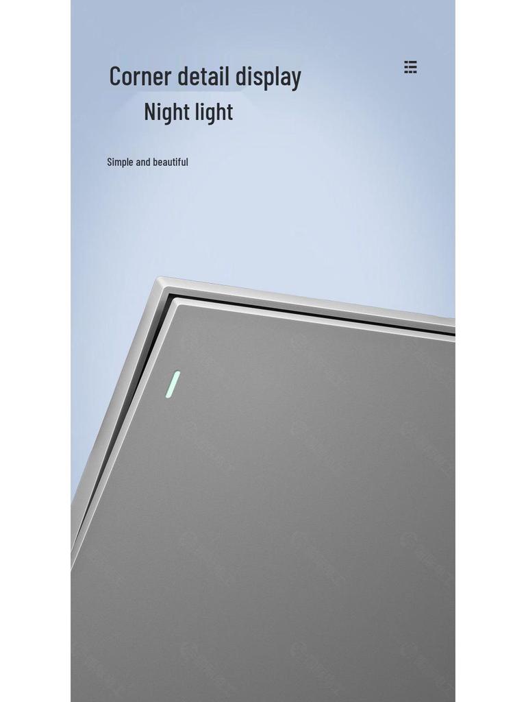 Ультратонкий Тип 86 Светло-серый 16A Одноклавишный Двойной/Многоклавишный Выключатель Розетка