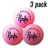 MAXFLO Premium Rubber Balls 3 Pack Pinky Bouncy Balls Colorful Gift Box Combo Party Gift Supplies Solid Rubber High Bounce Pink for Kids