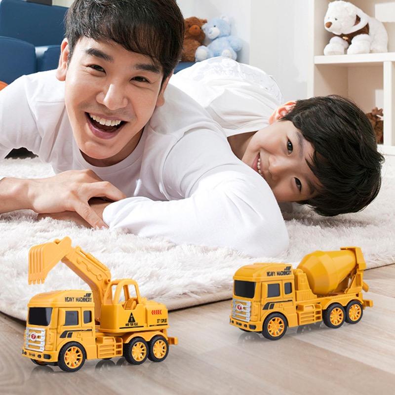 Engineering Toy Car Plastic Inertia Hand-Pushing Engineering Vehicle Bucket Roller Digging Shovel Boy and Children's Gifts
