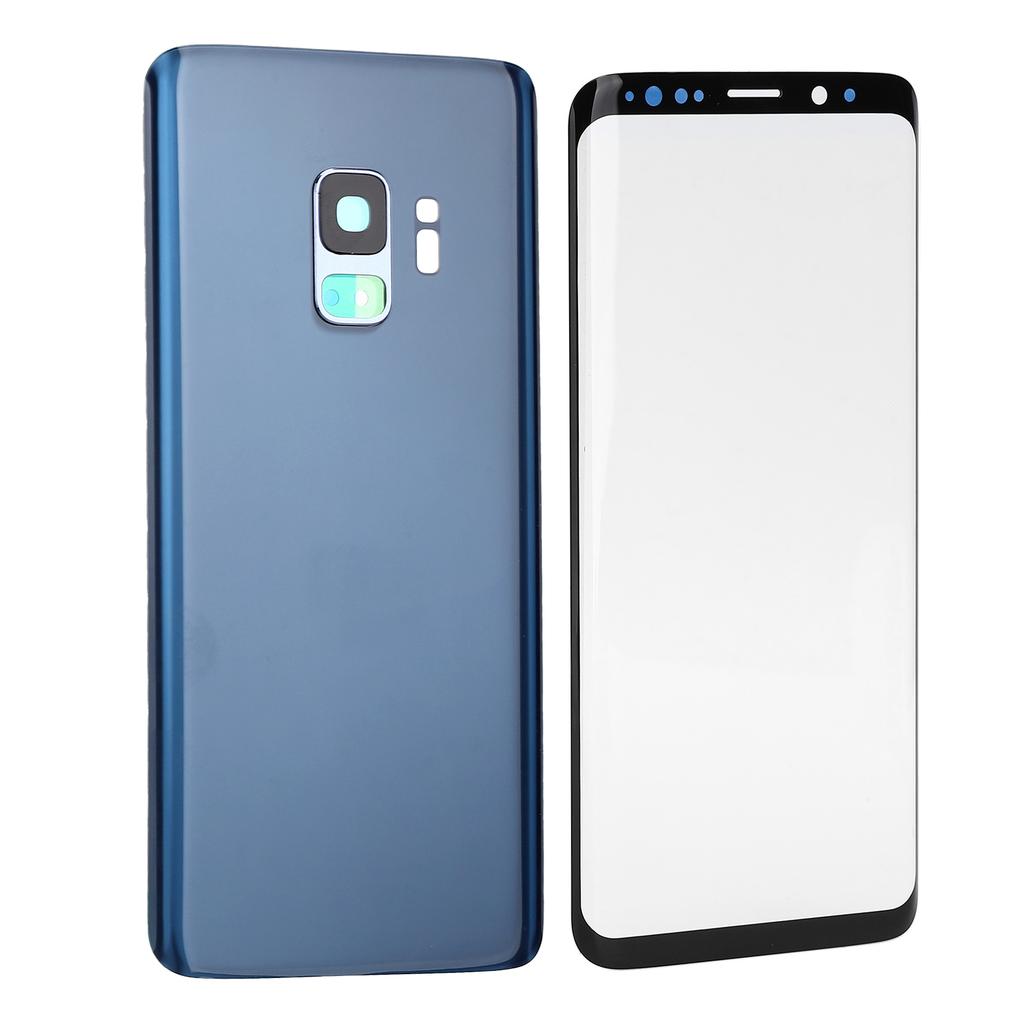 Phone Rear Back Glass Cover Front Screen Glass Lens Replacement Set for Samsung S9 G960