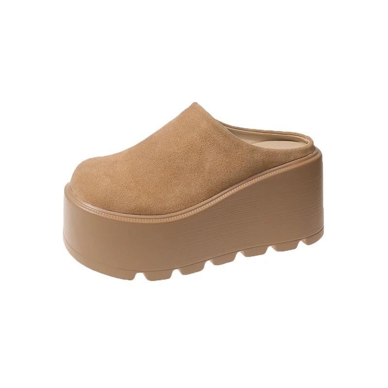 Модные женские шлепанцы на высокой платформе 7 см, танкетки, блестящая обувь, женские уличные кожаные повседневные массивные кроссовки, летние дышащие сетчатые шлепанцы