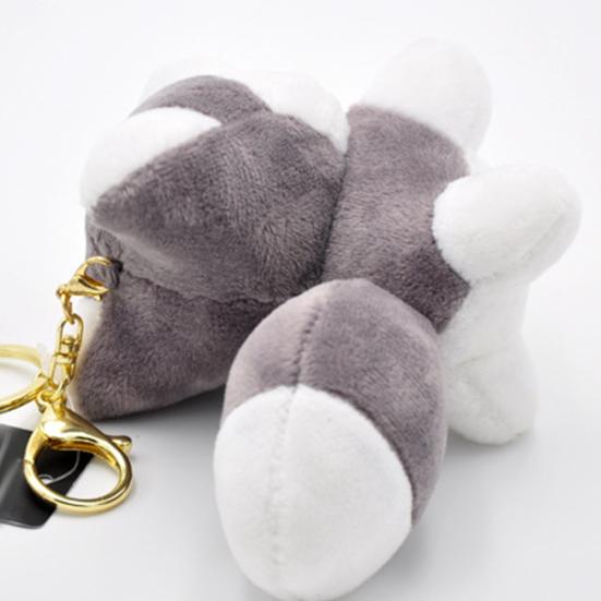 Собака Хаски Плюшевая Кукла Игрушка Брелок Брелок Подвеска Сумка Автомобильный Ключница