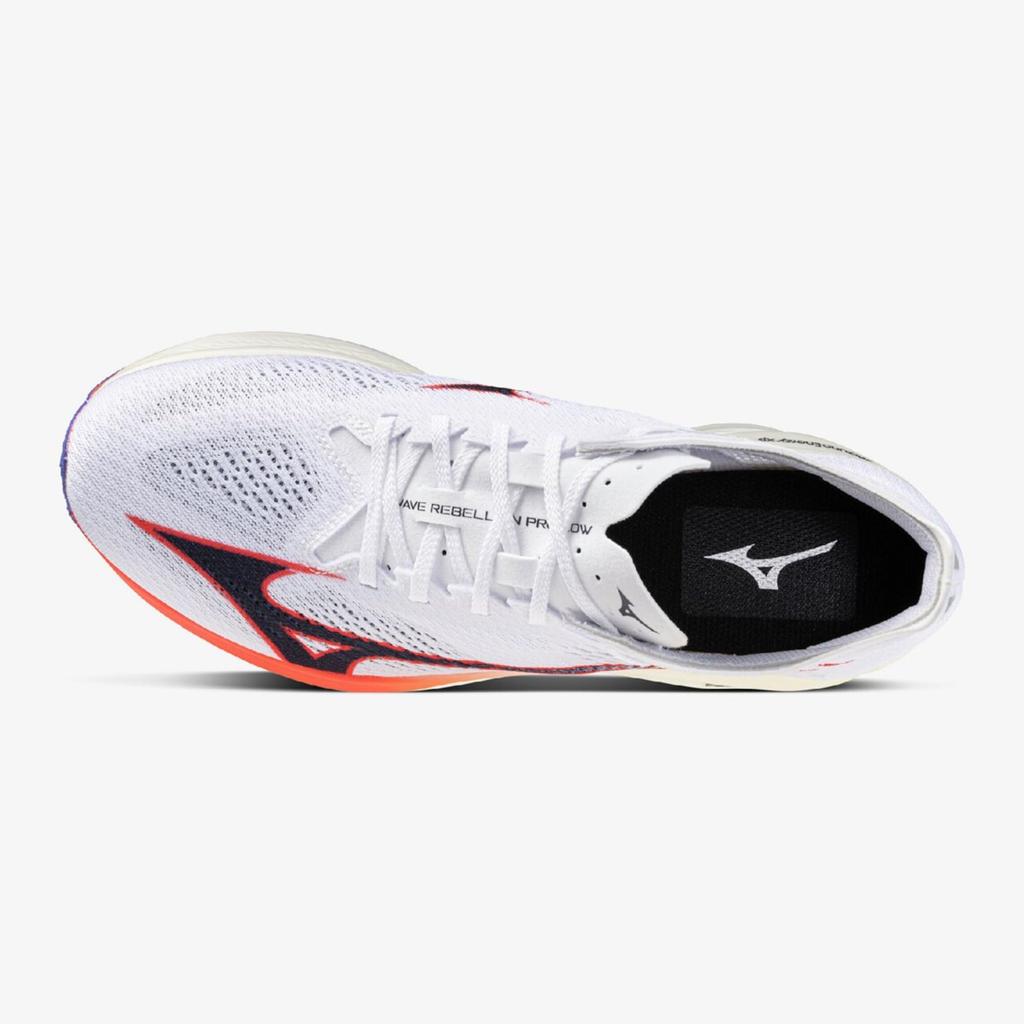 Mizuno Wave Rebellion Pro Low Running Shoes, White, Navy, and Pink, Size 28.0 cm, 2E