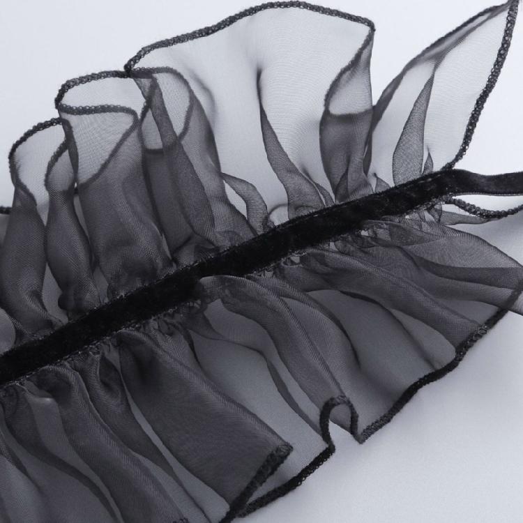 Универсальный воротник с оборками, идеально подходящий для косплея, сценических выступлений и костюмированных вечеринок, реквизит для фотосессий на Хэллоуин