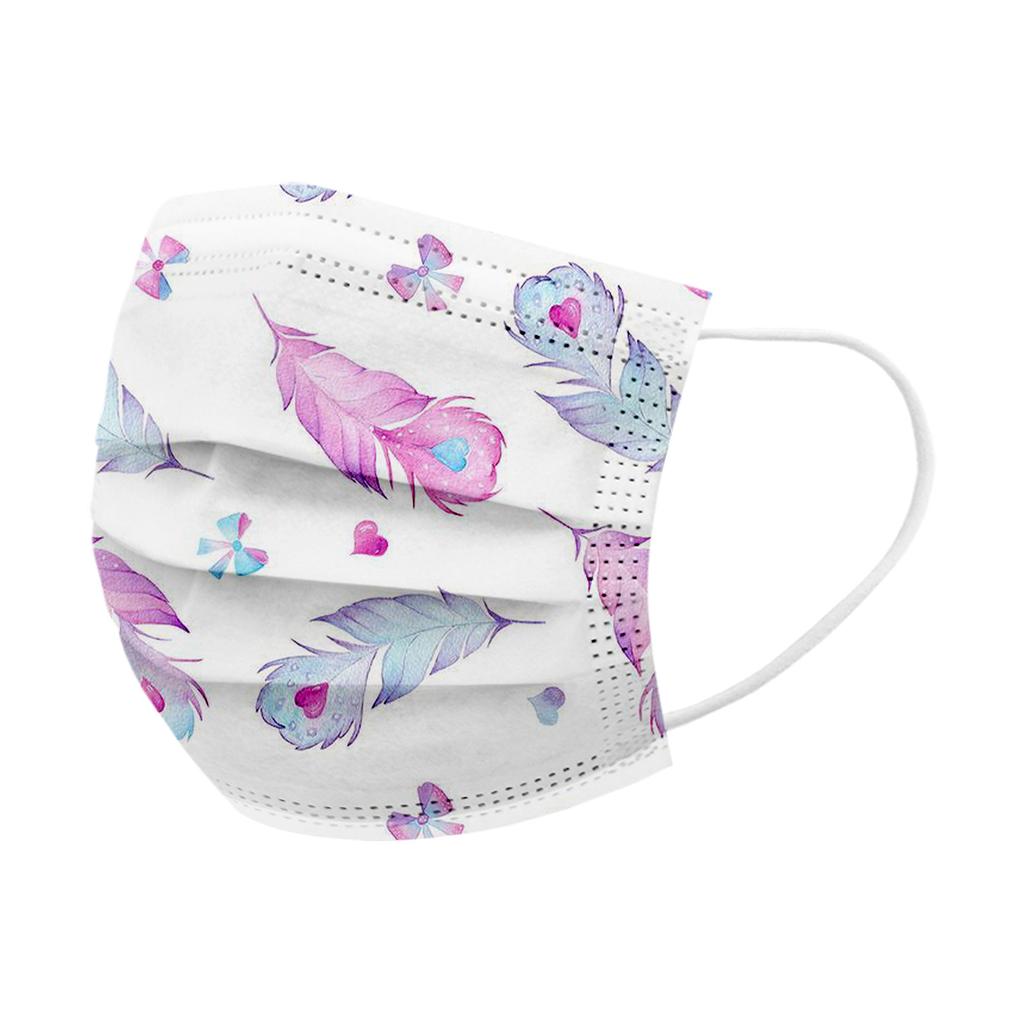 10PC Children Tie-dye Gradient Printed Three-Layer Proof Disposable Mask