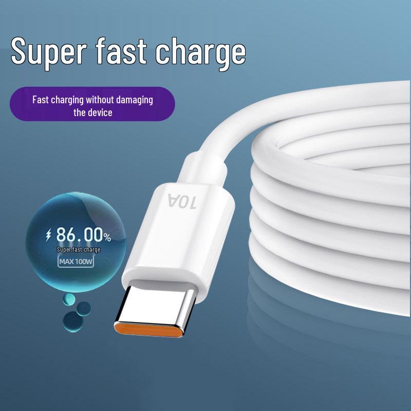 Сверхбыстрый плетеный USB-C кабель для зарядки 120 Вт, 10 А для телефонов Huawei Honor