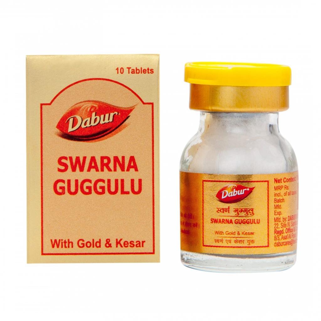 Сварна Гуггул (10 таб), Swarna Guggulu, Dabur