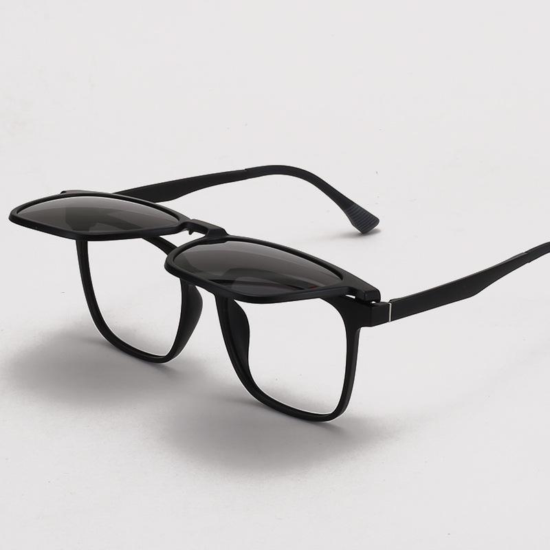 TJ2190 Unisex Three-in-One Magnetic Polarized Clip-on Sunglasses Set