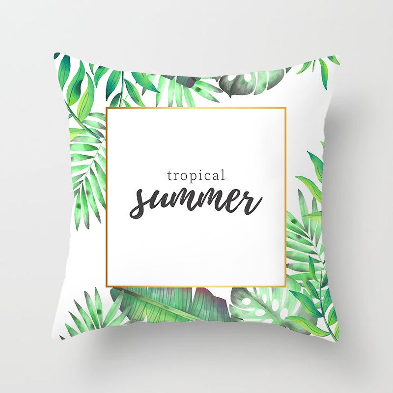 Home Supplies Cute Pastoral Cactus Print Pillow Cover Sofa Cushion Cover