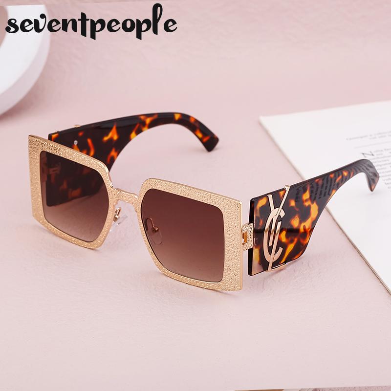 Classic Oversized Square Sunglasses Women Big Frame Luxury Brand Designer New Vintage Shield Sun Glasses For Ladies Eyewear