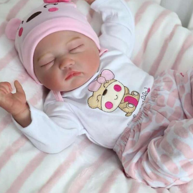 Куклы Reborn Baby Dolls Девочка 45 см 17,7 дюйма Реалистичные куклы новорожденных младенцев, которые выглядят как настоящие куклы, мягкое силиконовое виниловое тело