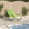 Day and Night - Day and Night Lounger with Steel Pillow and Green Textilene
