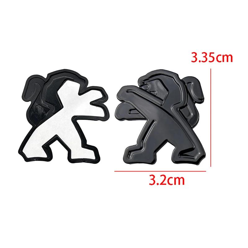 3.2x3.35cm Plastic Car Steering Wheel Center Overlay Sticker for Peugeot 308 307 408 208 508 3008 2008 5008 Emblem Accessories