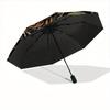 1pc Night Owl Print Automatic Open/close Folding Umbrella, Compact Portable Travel Umbrella,Durable Construction yy250814132