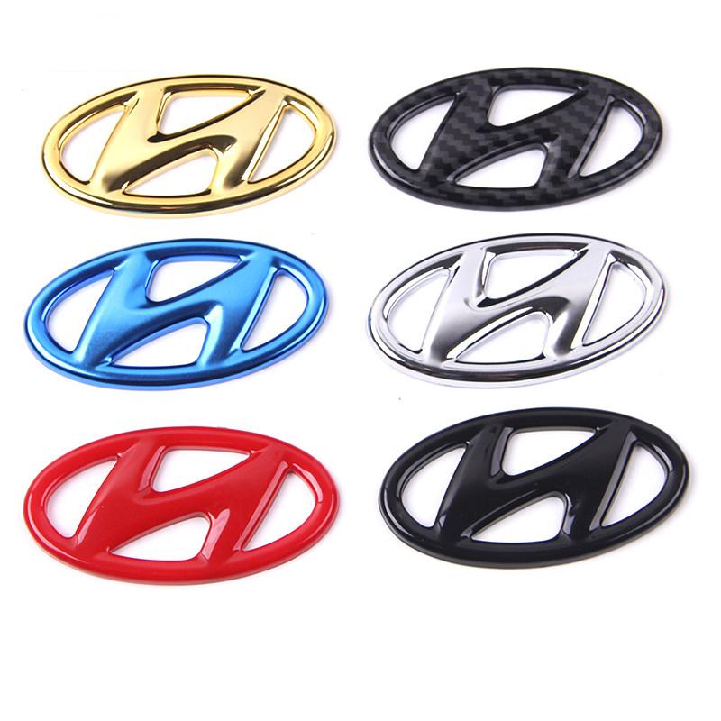 Car Steering Wheel Emblem Sticker Accessories For Hyundai Genesis N-LINE I10 I20 I30 I40 IX20 IX35 Kona Getz Veloster Tucson ggi2
