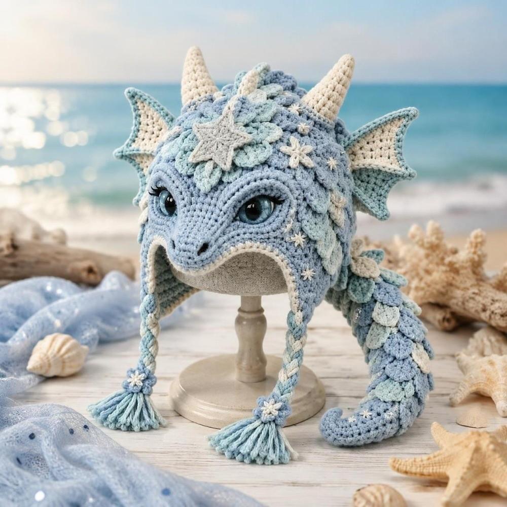 Handmade DIY Crochet Hat Kit Sheep Christmas Hat Kit Animal Hood Knitting Hat Holiday Present