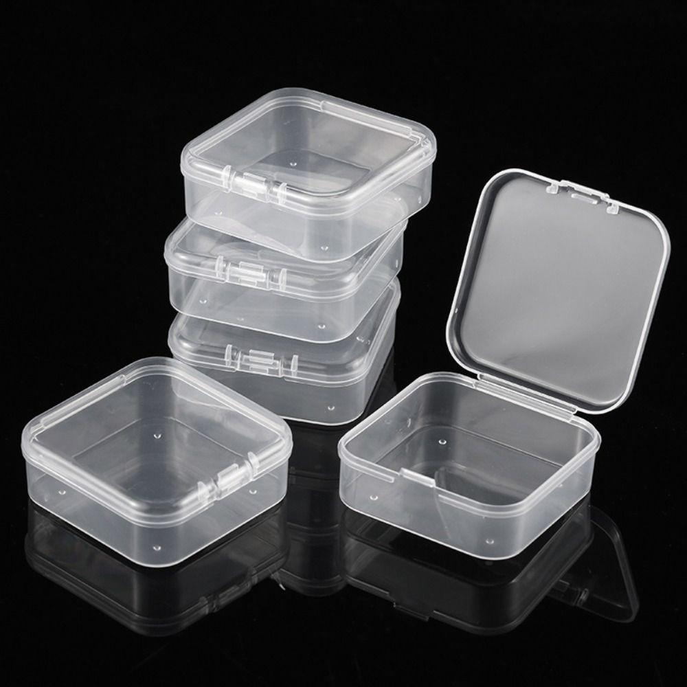 Mini Transparent Organizer Box Transparent Dustproof Storage Boxes Jewelry Storage