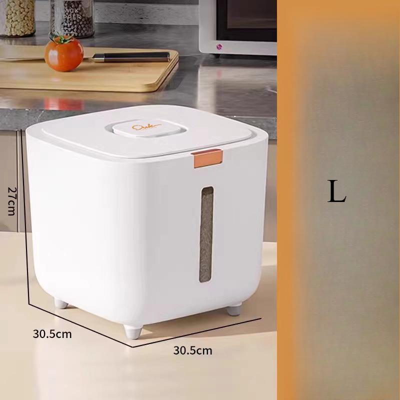 Герметичный контейнер для хранения продуктов - Влагонепроницаемый, Защищенный от вредителей, Легко нажимаемый дозатор с мерным стаканом, Не содержит БФА, Идеально подходит для риса, злаков, сахара