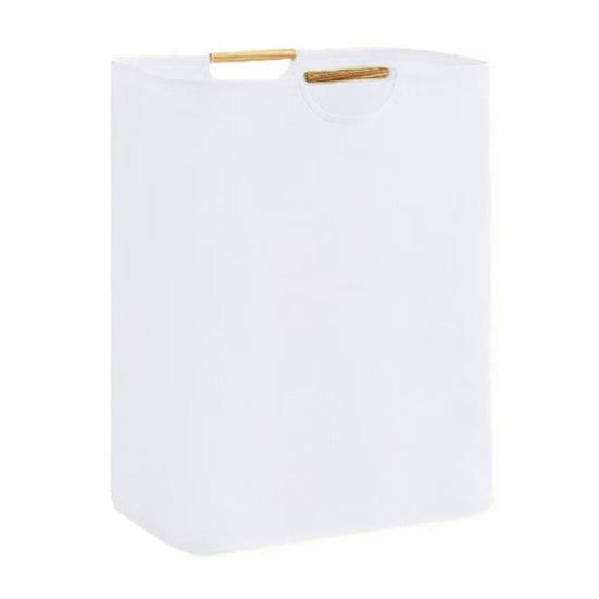 Yousheng Laundry Hamper Storage Basket with Bamboo Handle Foldable Design Large Capacity Waterproof Fabric Clothes Hamper Laundry Basket