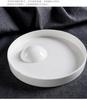 Ceramic Round Tableware Western Restaurant Molecular Gourmet High-end Plate Kitchen Fruit Salad Plate Tableware