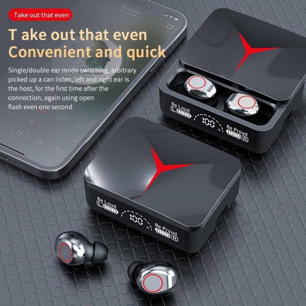 TWS Fone Bluetooth Fools Trings' Офисные беспроводные наушники HD-экран Наушники с подвижной крышкой Спортивные наборы с микрофоном