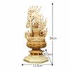 Acala Buddha Statue, Wood Carving, Buddhist Altar Figurine, Guardian Deity, Prayer, Protection from Evil, Octagonal Base, Flame Halo (28cm, Cypress Wo