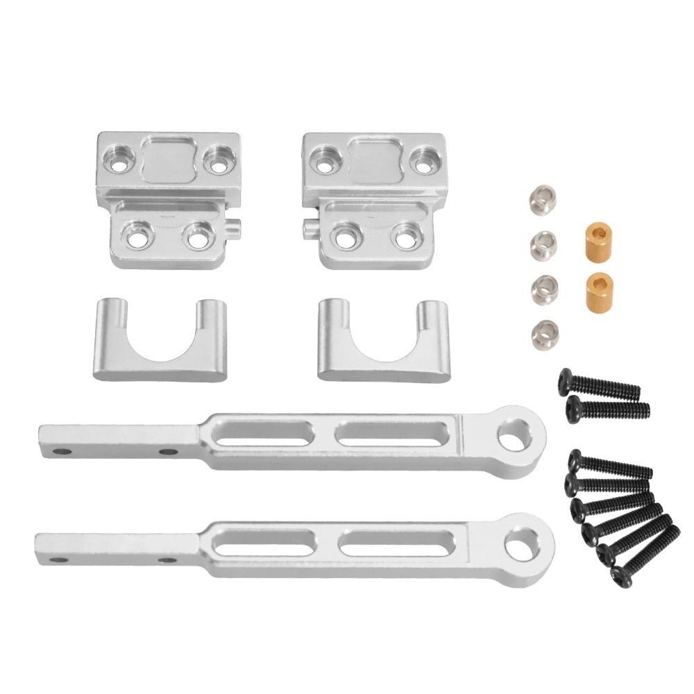 6pcs Black Red Silver Leaf Spring Modified Rod Metal Fixing Plate Kit RC Accessories