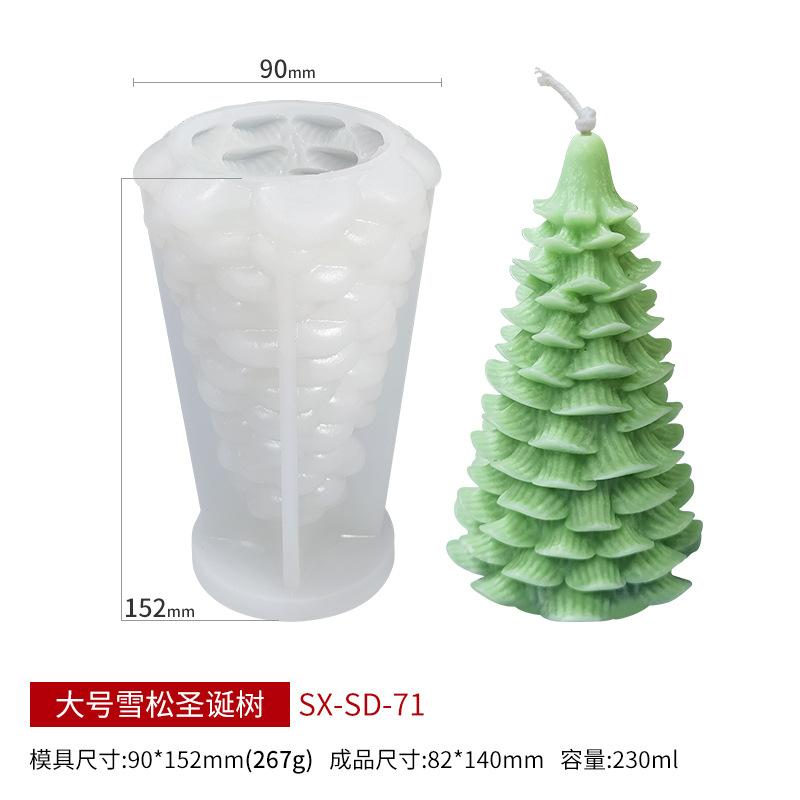 Силиконовая форма для рождественской елки, сделай сам, силиконовая форма для ароматерапевтической свечи, форма для гипсового украшения в виде рождественской елки и Санта-Клауса, форма для кубиков льда