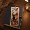 Reading Accessory DIY Stitch Bookmark Kit for Adults Beginners, Seasonal Cat Vintage Style Handmade Embroidery Kit, Gifts Lovers, Readers Dialogue