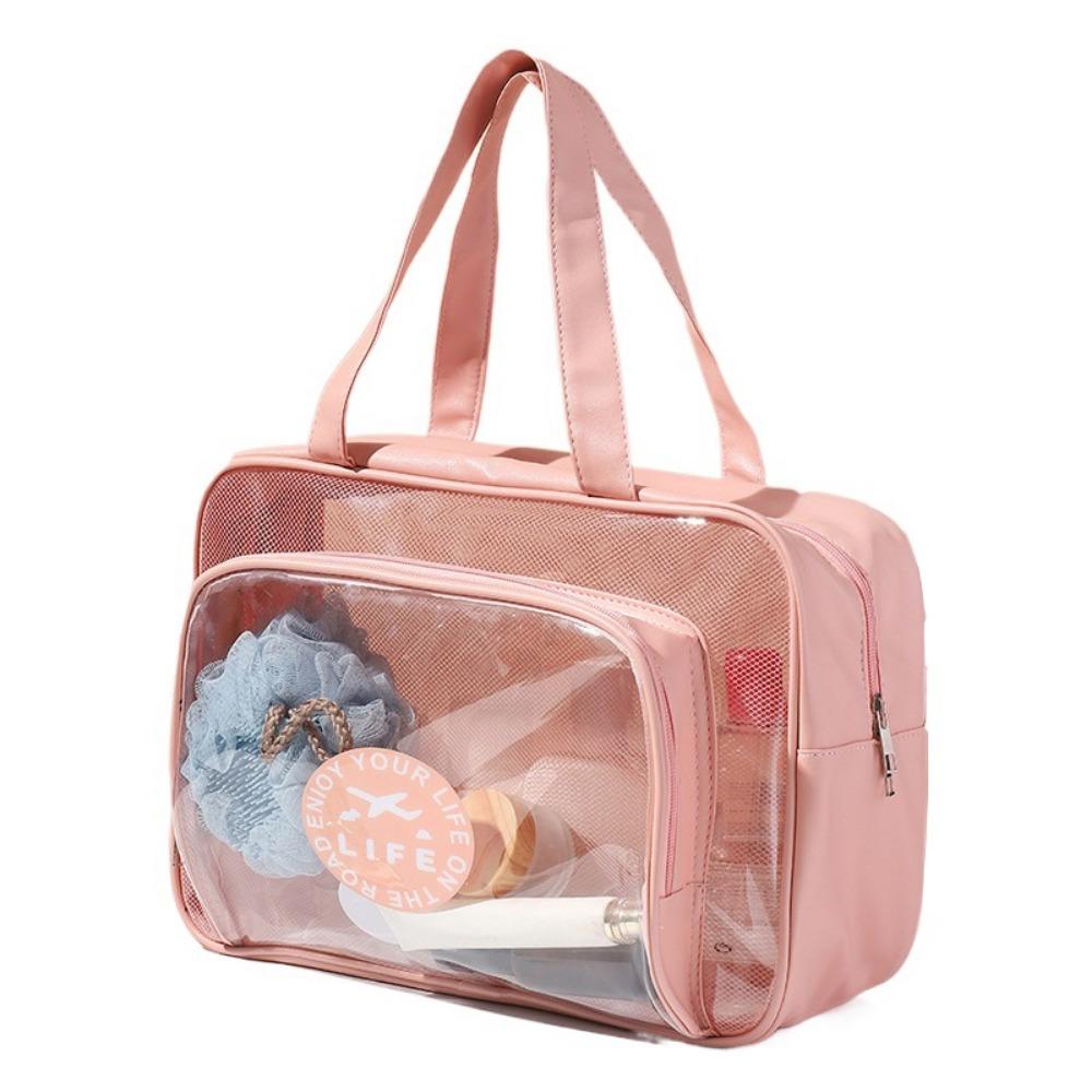 Wet and Dry Separation Toiletry Storage Pouch Large Capacity Clear Toiletry Case Women