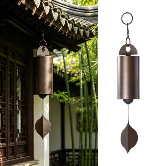 Wind Chime for Outside Large Deep Tone Wind Bell Handcrafted Vintage Metal Windchime for Patio Terrace Outdoor Indoor Home Decoration
