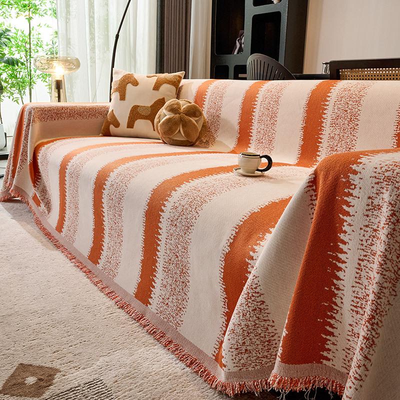 Чехол для дивана и полотенца из полосатой синели EIFLOY, цельный плед, чехол для стула, чехол для домашних животных и детей, защита от царапин кошек, дропшиппинг