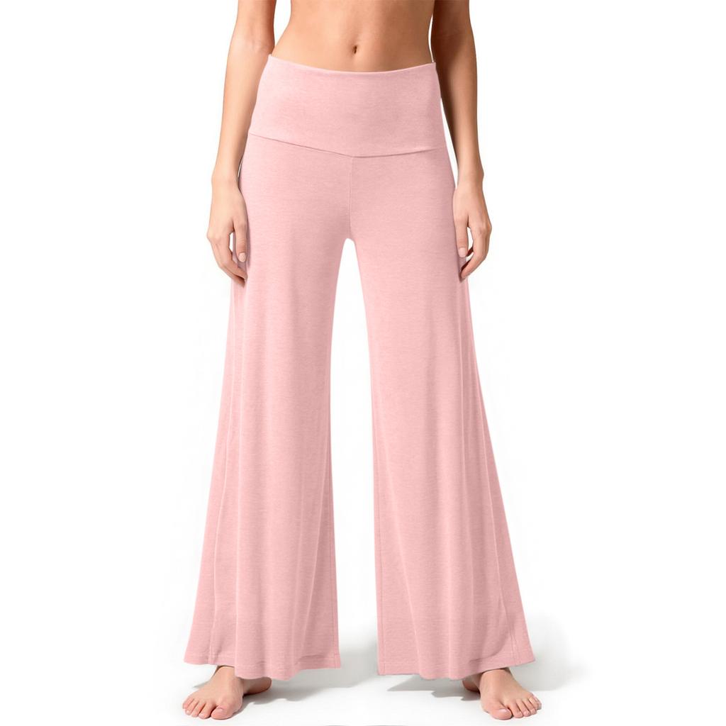 Women’s Wide Leg Yoga Pants High Waist Stretchy Flare Lounge Pants Soft Comfy Relaxed Fit for Daily Wear and Exercise