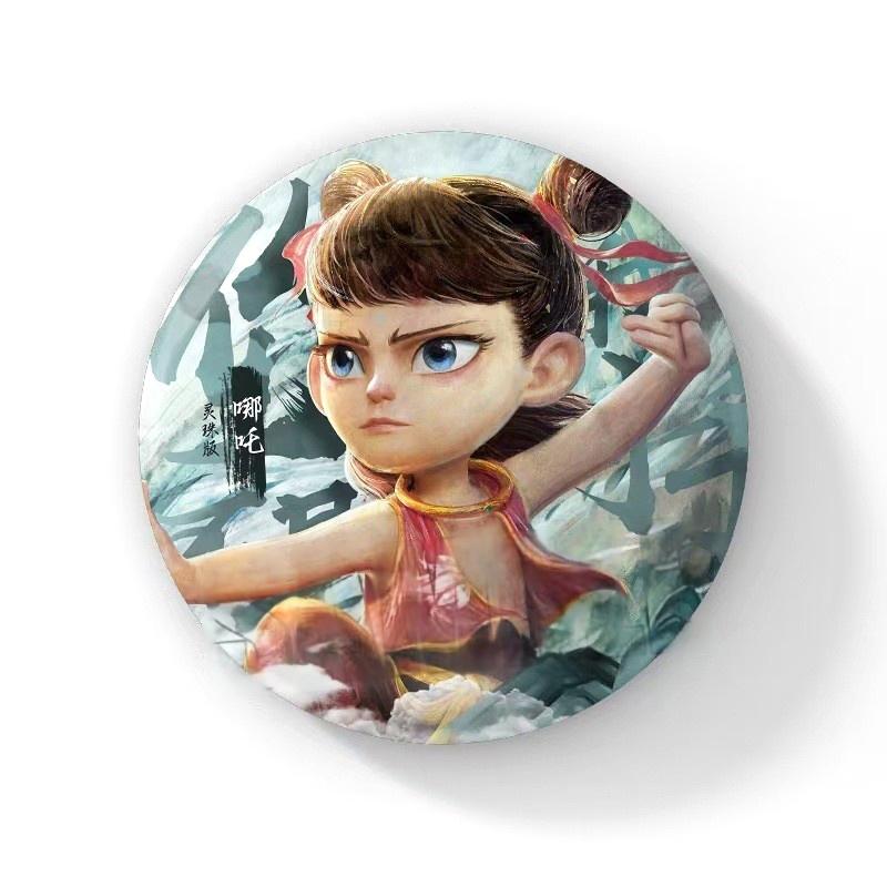 1 шт., значки на воротник рюкзака, броши на периферию Nezha, значок для фильма Nezha, демонические дети, ревущие в море