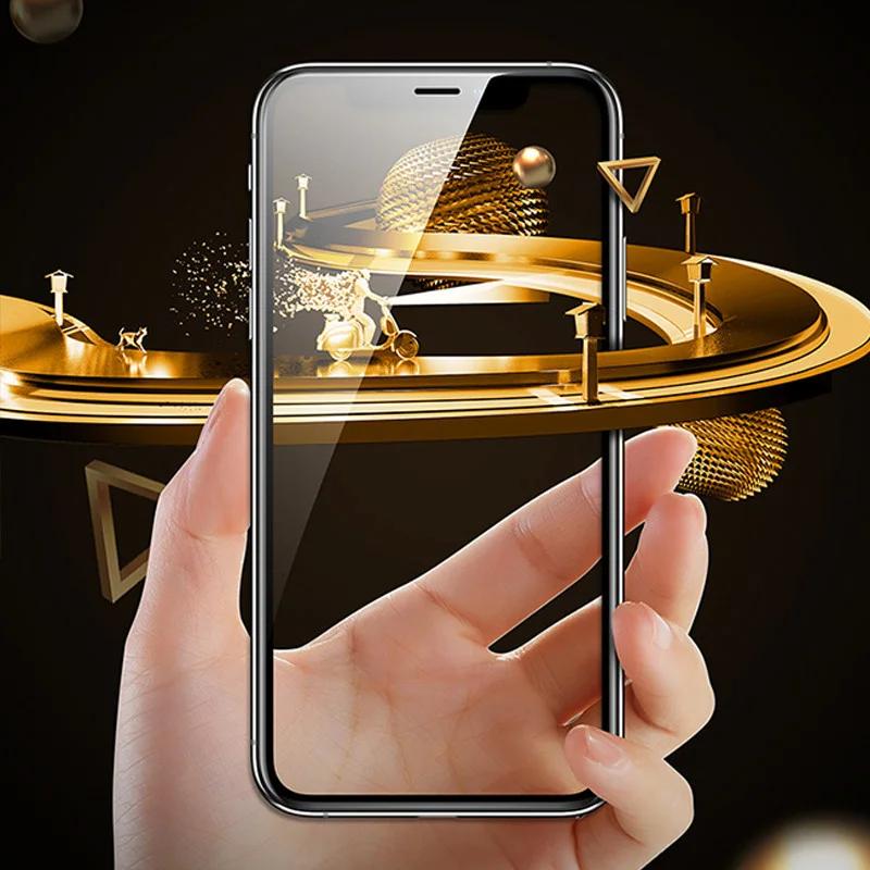 3 pçs capa completa de vidro temperado para iphone 7 plus 6 6s 8x10 protetor de tela para iphone 11 xr xs max 12 pro mini se 2020 vidro