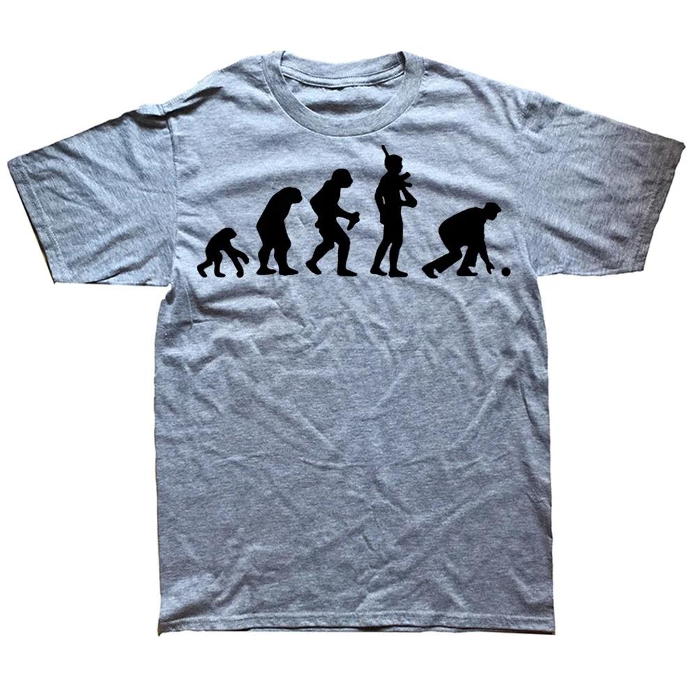 Новинка Потрясающая Эволюция Боулза Футболка Боулинг Уличная Одежда Короткий Рукав Подарок на День Рождения Летний Стиль Футболка Мужская Одежда