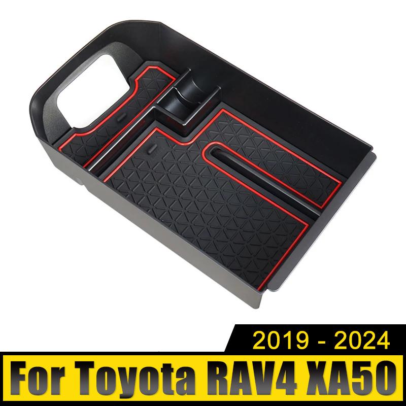 For Toyota RAV4 XA50 2019 2020 2021 2022 2023 2024 ABS Car Central Armrest Storage Box Center Console Flocking Organizer Tray