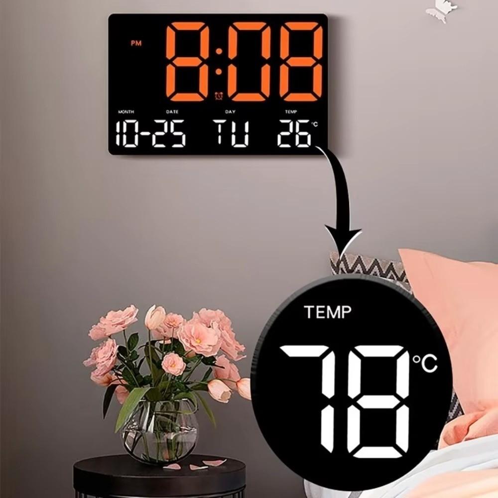 Date Display Electronic Alarm Clock Large Screen Display Digital Alarm Clock Home Decor