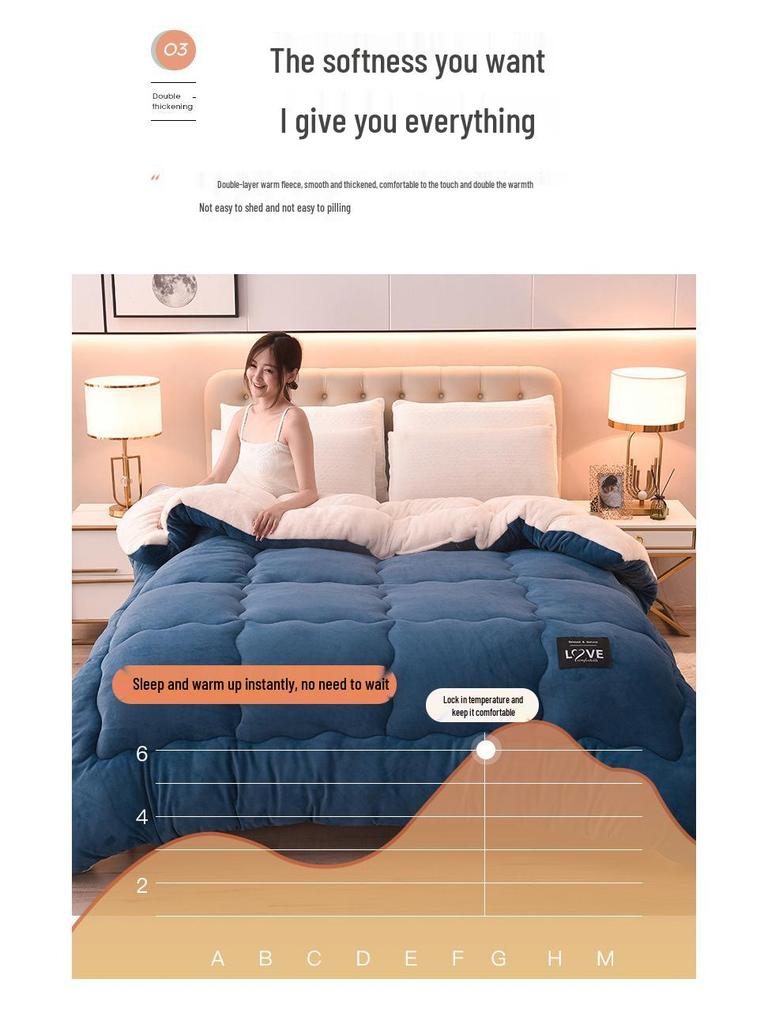 Двустороннее бархатное и фланелевое одеяло из овечьей шерсти на осень и зиму