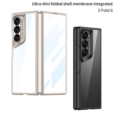 Прозрачный чехол для Samsung Galaxy Z Fold 6 Fold6 Передняя HD закаленная пленка Защитная противоударная роскошная крышка с защитой от царапин