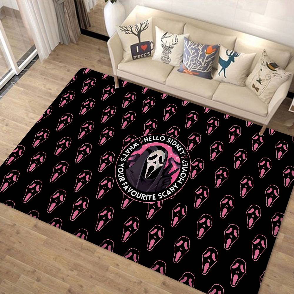 S-Scream Ghostface Room Mats Anti-slip Absorb Water Long Strip Cushion Bedroon Mat Welcome Doormat