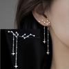925 Sterling Silver Drop Earring For Women Zircon Crystal Hollow Out Cat Personality Jewelry Gift Dropshipping