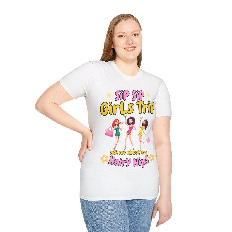 Funny Girls Trip Travel Cruise Shirts Girls Night Airport Exchange Shit Shirt Summer Loose And Breathable Cotton Tshirt Top