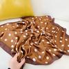 70*70cm Fashion Handkerchief Dot Print Silk Satin Neck Scarf For Women Small Shawls Hair Scarfs Female Bag Scarves For Ladies