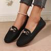 New Large-sized Women's Shoes with A Round Toe, Shallow Opening, Low Heel and Flat Flat Casual Single Shoe