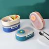 Portable Japanese Lunch Box School Microwavable Plastic Bento Box for Children Kids Student Hermetic Leakproof Food Containers