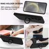 Coque pour Samsung Galaxy S25 Plus (S25+) Silicone Liquide avec Anneau Rotatif Noir